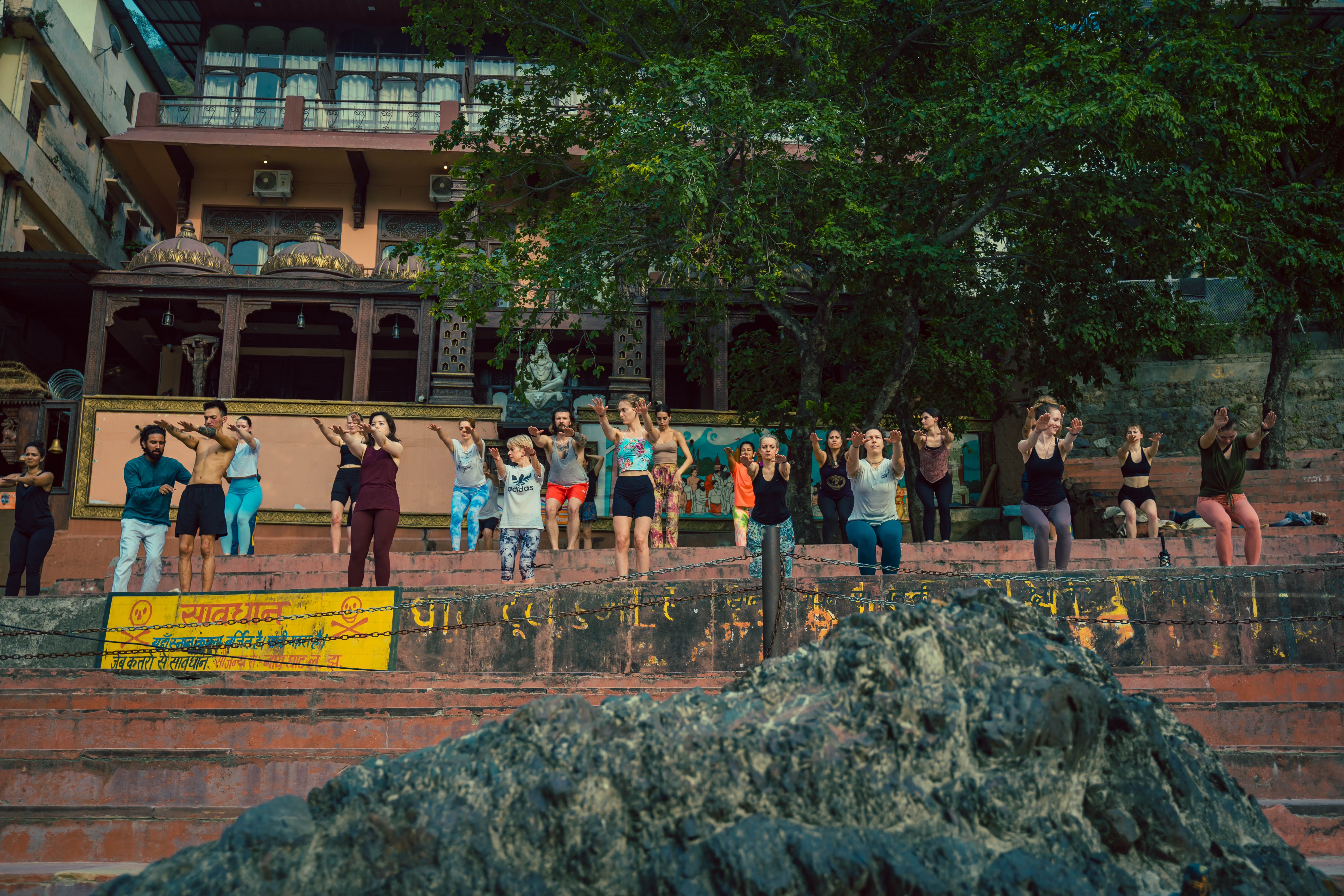 Group Hatha yoga class at Anantadrishtiyoga